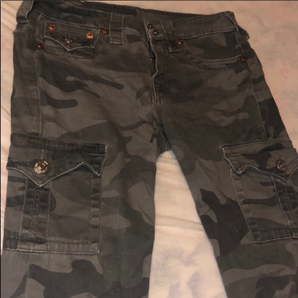 True religion cargo camo pants